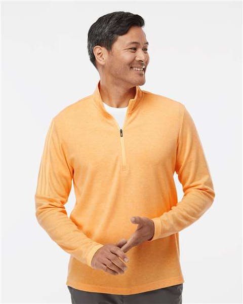 Adidas A554 3 - Stripes Quarter - Zip Sweater - Ninja Transfers