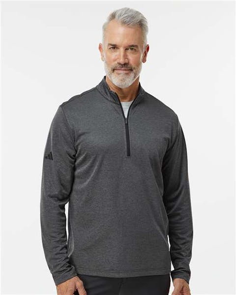 Adidas A593 Space Dyed Quarter - Zip Pullover - Ninja Transfers