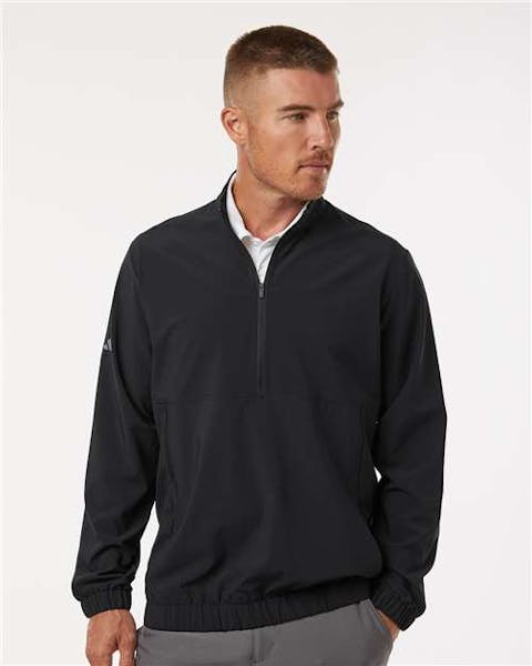 Adidas A705 Woven Half - Zip Pullover - Ninja Transfers