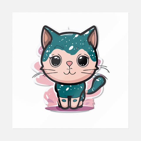 Adorable Kitty Sticker - Ninja Transfers