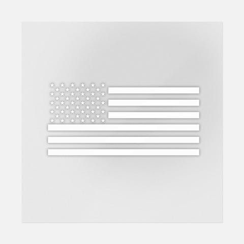 All White American Flag Transfer - Ninja Transfers