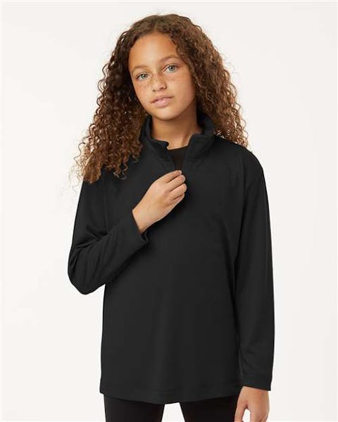 AllPro 41870Y Pro - Lock Youth Performance Quarter - Zip Pullover - Ninja Transfers
