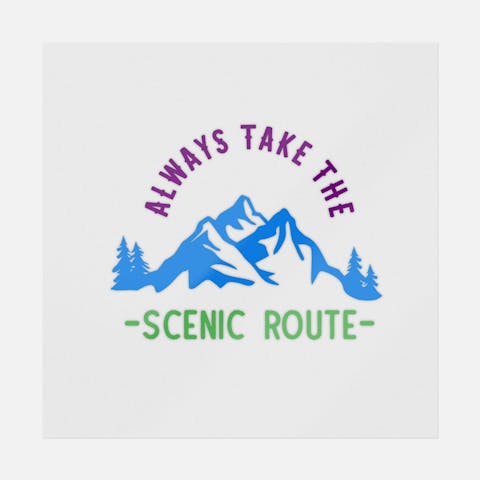 Always Take The Scenic Route Transfer - Ninja Transfers