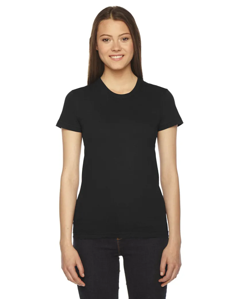 American Apparel 2102 Ladies' Fine Jersey USA Made Short-Sleeve T-Shirt