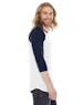 American Apparel BB453 Unisex Poly - Cotton USA Made 3/4 - Sleeve Raglan T - Shirt - Ninja Transfers