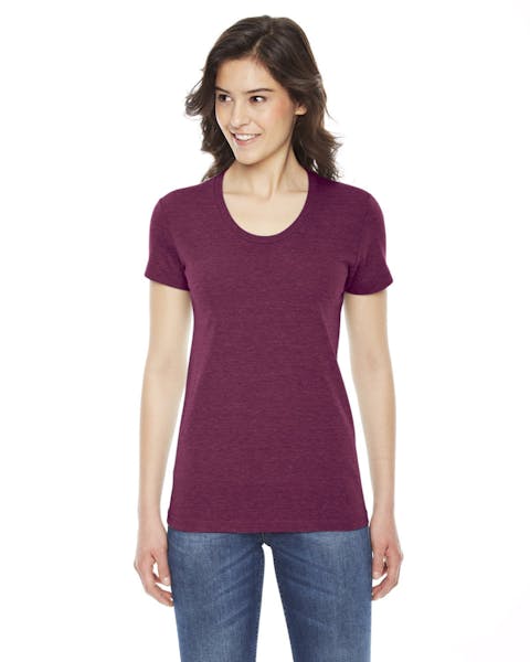 American Apparel TR301W Ladies' Triblend Short - Sleeve Track T - Shirt - Ninja Transfers