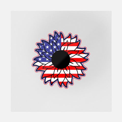 American Flag Sunflower Transfer - Ninja Transfers