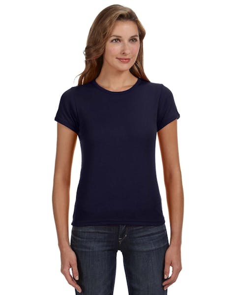 Anvil 1441 Ladies' 1x1 Baby Rib Scoop T - Shirt - Ninja Transfers