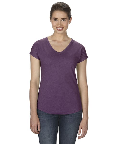 Anvil 6750VL Ladies' Triblend V - Neck T - Shirt - Ninja Transfers