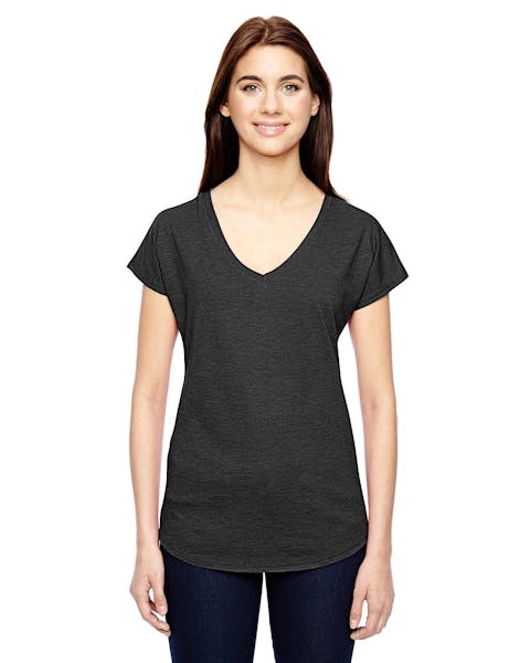 Anvil 6750VL Ladies' Triblend V - Neck T - Shirt - Ninja Transfers