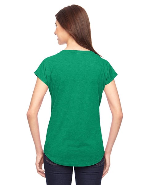 Anvil 6750VL Ladies' Triblend V - Neck T - Shirt - Ninja Transfers