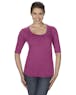 Anvil 6756L Ladies' Triblend Deep Scoop 1/2 - Sleeve T - Shirt - Ninja Transfers