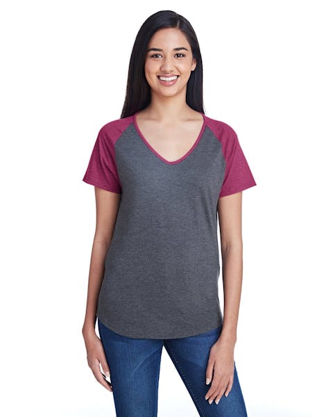 Anvil 6770VL Ladies' Tri - Blend Raglan T - Shirt - Ninja Transfers