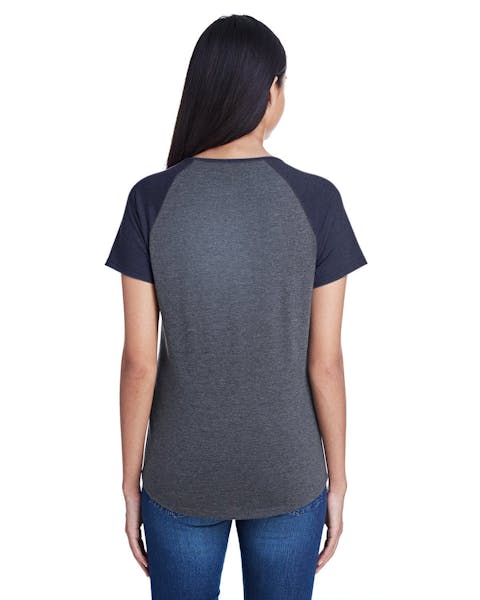 Anvil 6770VL Ladies' Tri - Blend Raglan T - Shirt - Ninja Transfers