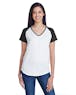 Anvil 6770VL Ladies' Tri - Blend Raglan T - Shirt - Ninja Transfers