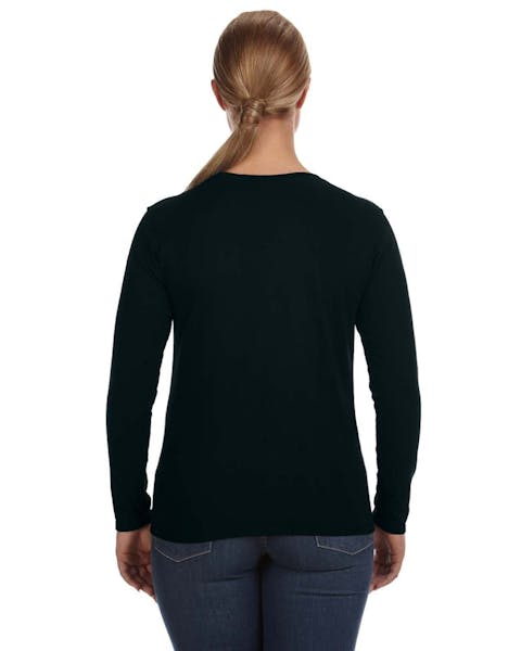 Anvil 884L Ladies' Lightweight Long - Sleeve T - Shirt - Ninja Transfers