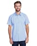 Artisan Collection by Reprime RP221 Mens Microcheck Gingham Short - Sleeve Cotton Shirt - Ninja Transfers