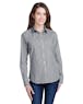 Artisan Collection by Reprime RP320 Ladies' Microcheck Gingham Long - Sleeve Cotton Shirt - Ninja Transfers