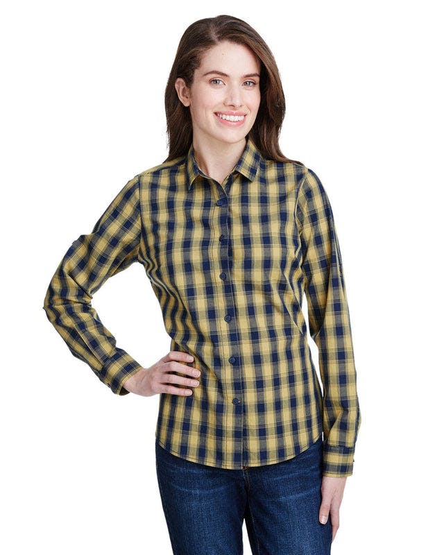 Artisan Collection by Reprime RP350 Ladies' Mulligan Check Long-Sleeve Cotton Shirt