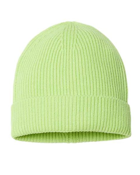 Atlantis Headwear ANDY Sustainable Fine Rib Cuffed Beanie - Ninja Transfers