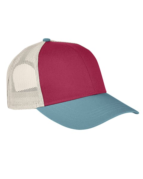 Authentic Pigment AP1919 Tri - Color Trucker Hat - Ninja Transfers