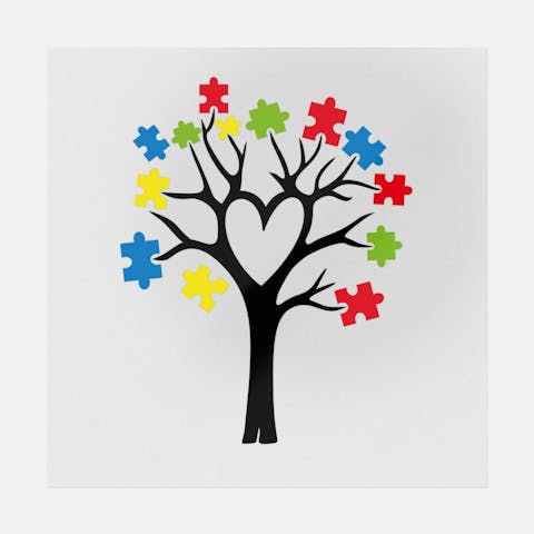 Autism Puzzle Tree Transfer - Ninja Transfers