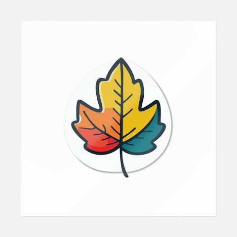 Autumn Leaf Thanksgiving Sticker - Ninja Transfers