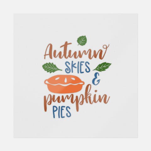 Autumn Skies And Pumpkin Pies Transfer - Ninja Transfers