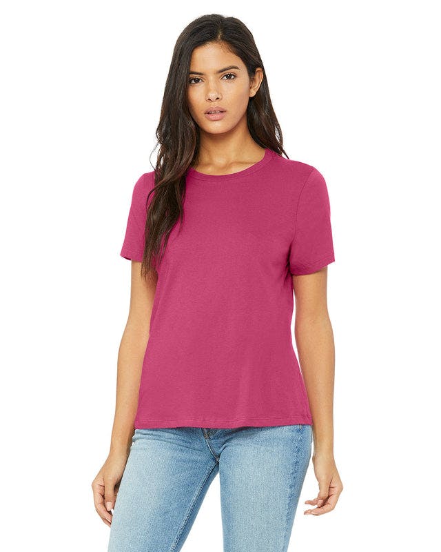 Bella + Canvas B6400 playera de manga corta de punto relajado para mujer