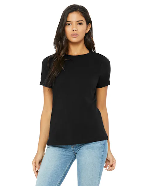 Bella + Canvas B6400 playera de manga corta de punto relajado para mujer