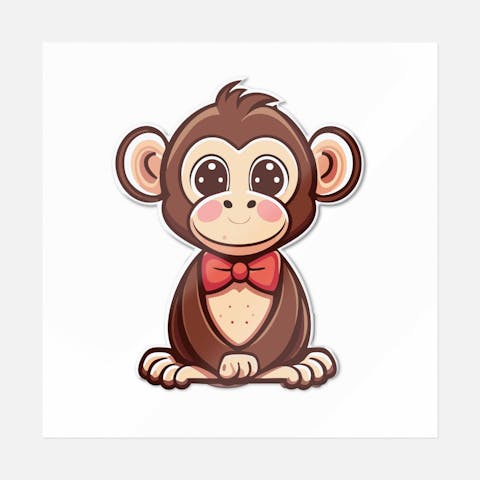 Baby Chimp Sticker - Ninja Transfers