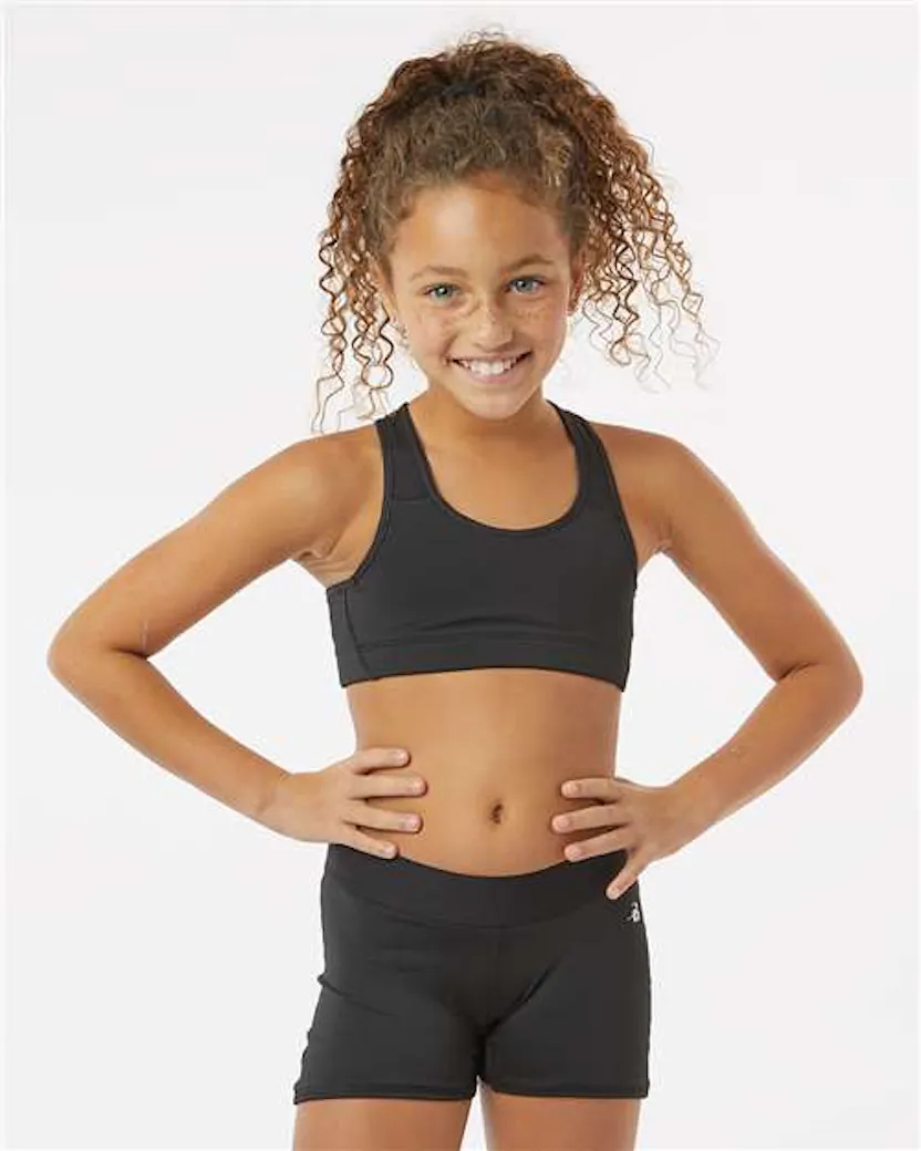 Badger 2629 Girls' Pro - Compression Shorts - Ninja Transfers