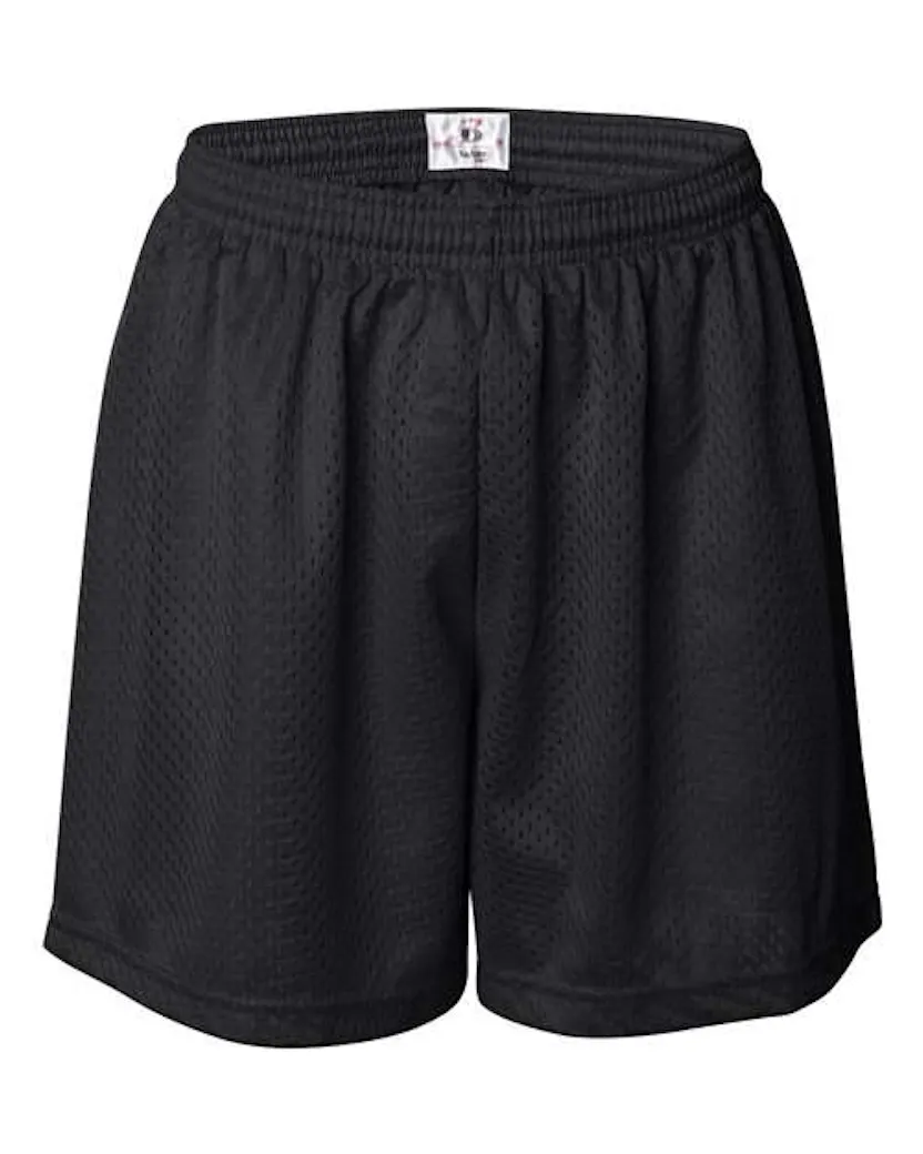 "Badger 7216 Women's Pro Mesh 5" Shorts with Solid Liner" - Ninja Transfers
