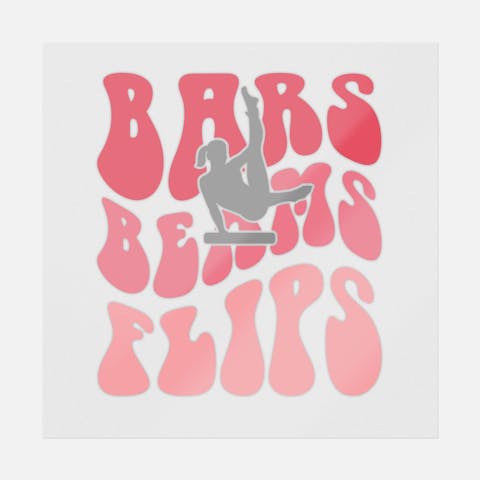 Bars Beams Flips | Gymnastics Ready-to-Press DTF Transfers