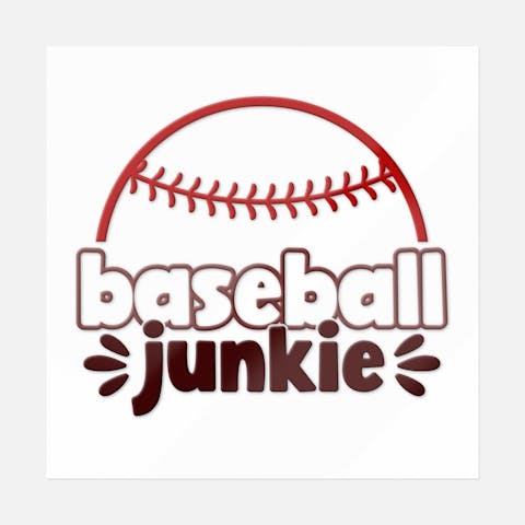 Baseball Junkie Sticker - Ninja Transfers