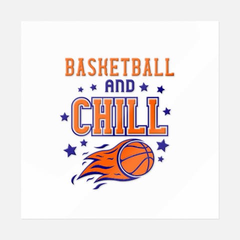 Basketball And Chill Sticker - Ninja Transfers