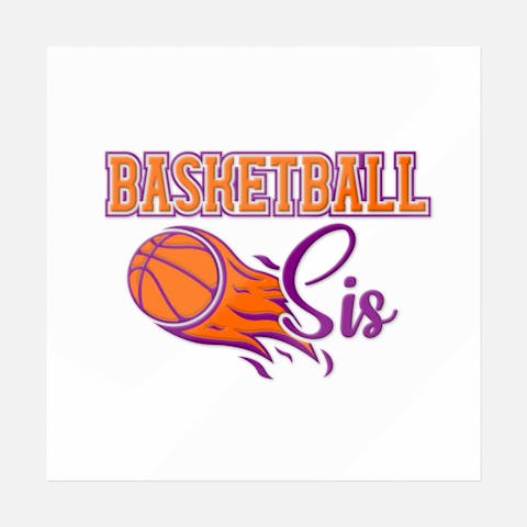 Basketball Sis Sticker - Ninja Transfers