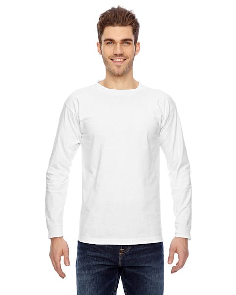 Bayside BA6100 Adult 6.1 oz., 100% Cotton Long Sleeve T - Shirt - Ninja Transfers