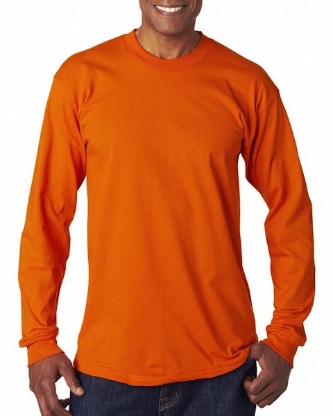 Bayside BA6100 Adult 6.1 oz., 100% Cotton Long Sleeve T - Shirt - Ninja Transfers