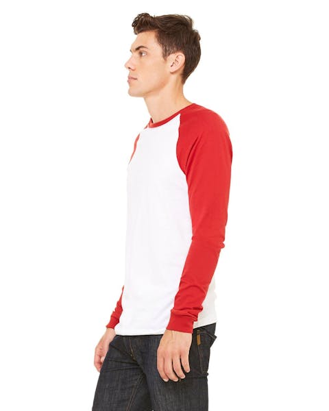 Bella + Canvas 3000C Men's Jersey Long - Sleeve Baseball T - Shirt - Ninja Transfers