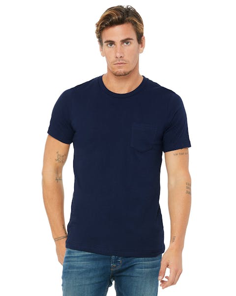 Bella + Canvas 3021 Men's Jersey Short - Sleeve Pocket T - Shirt - Ninja Transfers