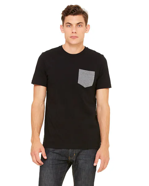 Bella + Canvas 3021 Men's Jersey Short-Sleeve Pocket T-Shirt