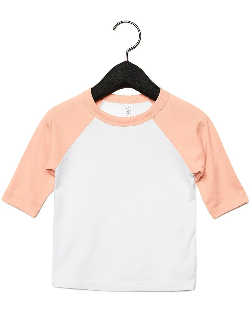 Bella + Canvas 3200T Toddler 3/4-Sleeve Baseball T-Shirt