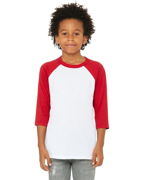 Bella + Canvas 3200Y Youth 3/4 - Sleeve Baseball T - Shirt - Ninja Transfers