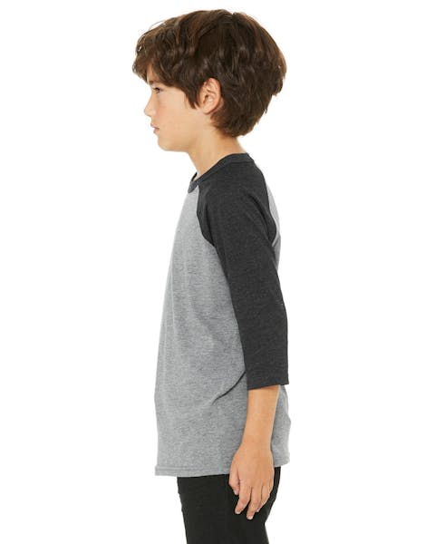 Bella + Canvas 3200Y Youth 3/4 - Sleeve Baseball T - Shirt - Ninja Transfers