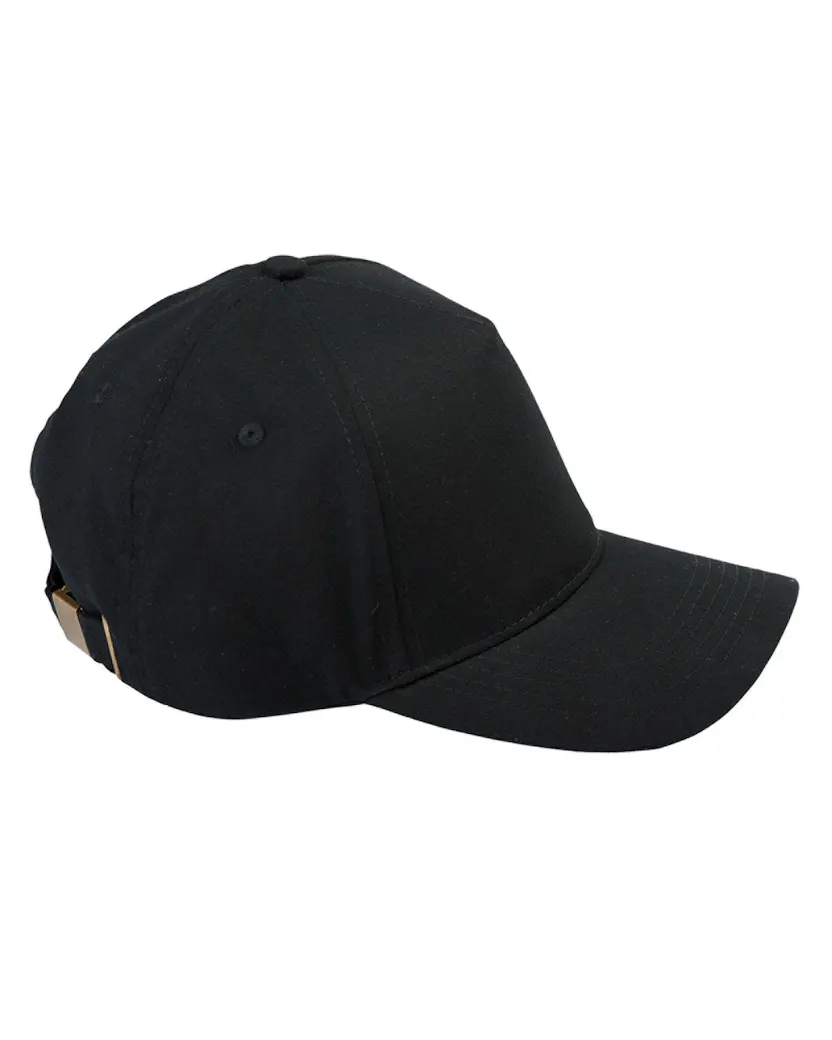 Big Accessories BX034 5 - Panel Brushed Twill Cap - Ninja Transfers
