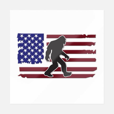 Bigfoot American Flag - Ninja Transfers