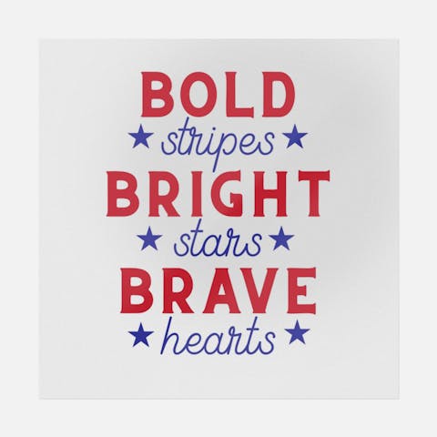 Bold Stripes Bright Stars Brave Hearts - Ninja Transfers