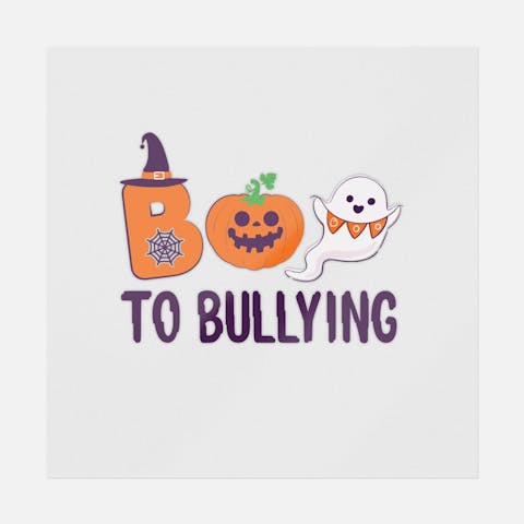 Boo To Bullying Halloween Design - Ninja Transfers