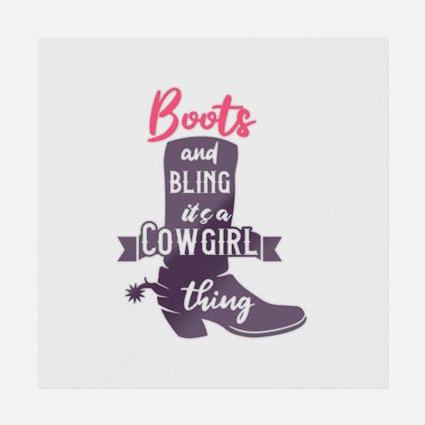 Boots And Bling It’s A Cowgirl Thing - Ninja Transfers